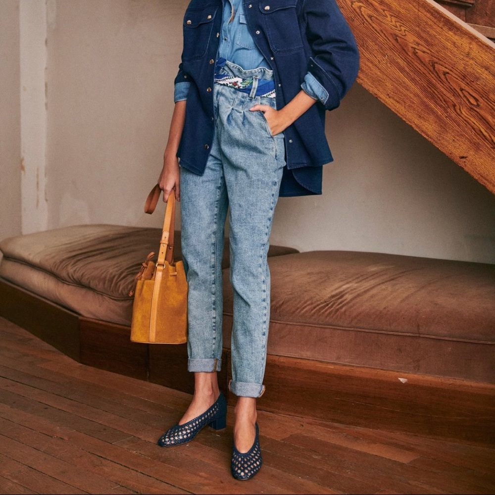 Sezane Austin trouser bleached